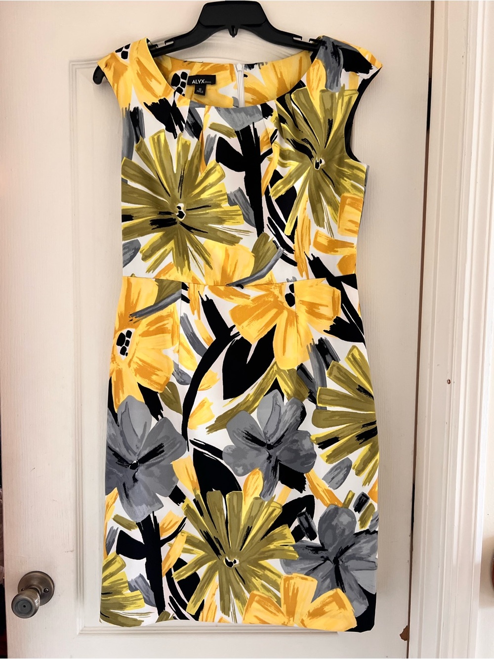 Alyx Dress Yellow Black Floral size 12